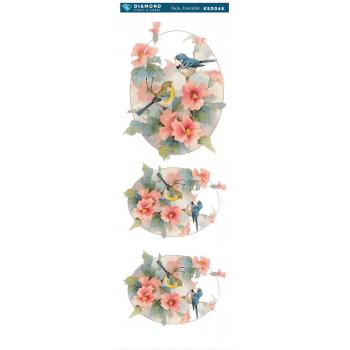 Çiçekli Kuşlu Sulu Transfer 10-30 cm KS0065