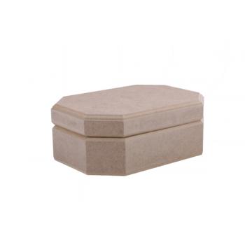 KT 17 SEKİZGEN AHŞAP KUTU O   17,5X12,5X7