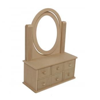 KT 76 ALTI ÇEKMECELİ MAKYAJ AYNA   39X17X19