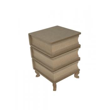 KT 90 3'LÜ KİTAP KUTU ÇEKMECELİ  22X22X32