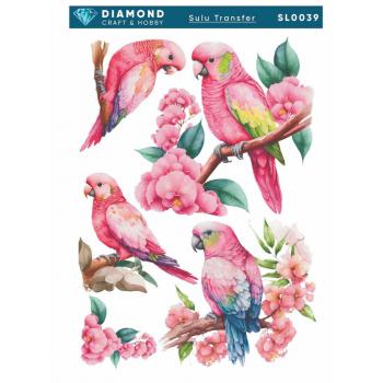 Papağanlı Çiçekli Sulu Transfer 25-35 cm SL0039