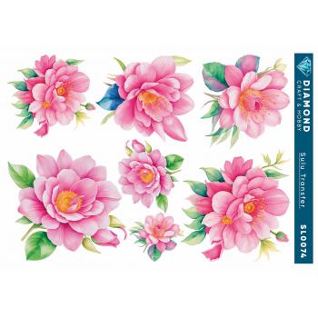 Pembe Çiçekli Sulu Transfer 25-35 cm SL0074