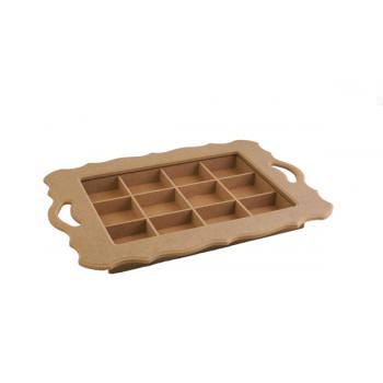 TP 45 BÖLMELİ TEPSİ CAMSIZ   50X34X4,5